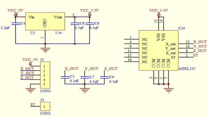 ماژول شتاب سنج سه محوره ADXL335 GY-61 - Image 8