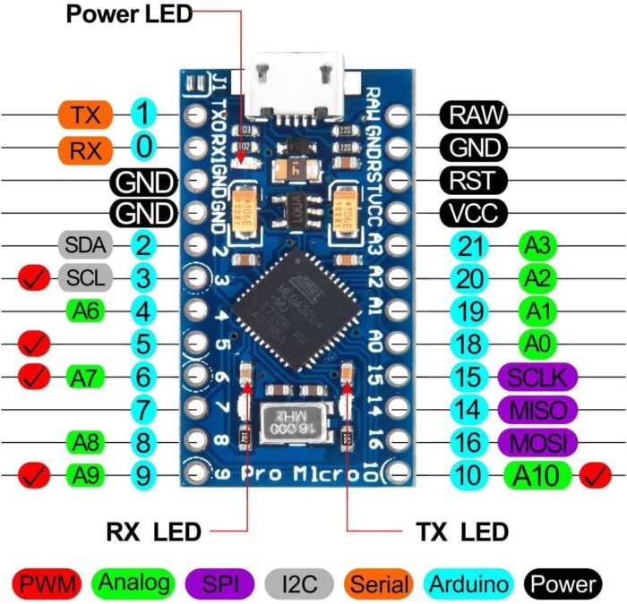 آردوینو پرو میکرو arduino pro micro - Image 6