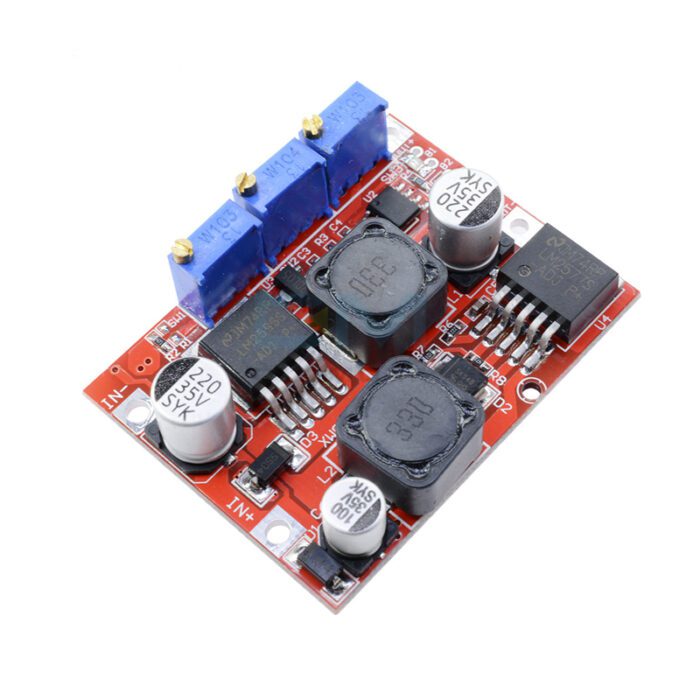 H8a7be174fdbb4dfead67672551ddb49fx ماژول افزاینده کاهنده 3 آمپر lm2596+lm2577 - Image 1