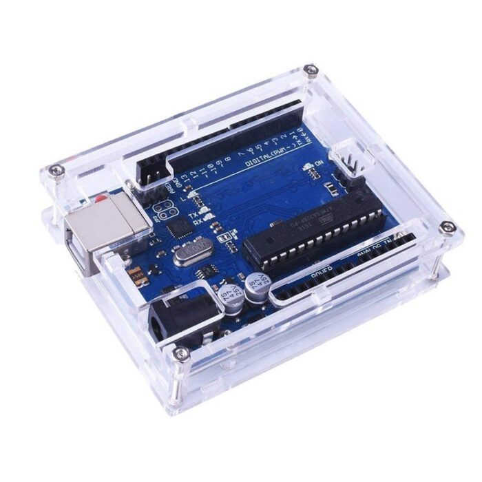 H92693b8031e9494fb6fb1bfee79d7aacU جعبه شیشه ای آردوینو یونو Arduino Uno - Image 1
