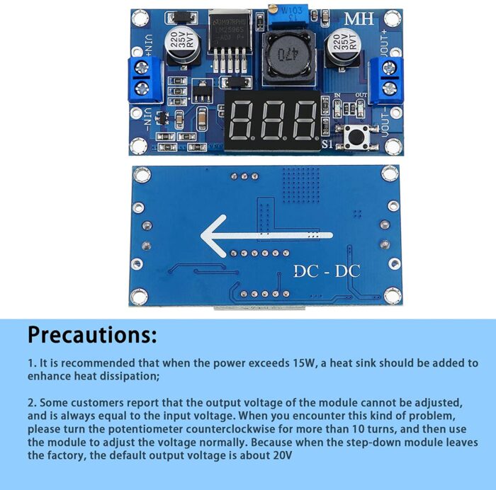 ماژول کاهنده lm2596 با نمایشگر ولتاژ - Image 8