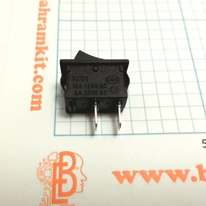 کلید راکر 2 پایه 20x15 mm 6A - Image 2