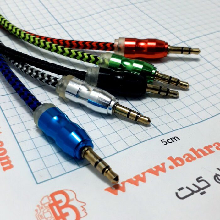 کابل دو سر AUX رنگی براق - Image 1