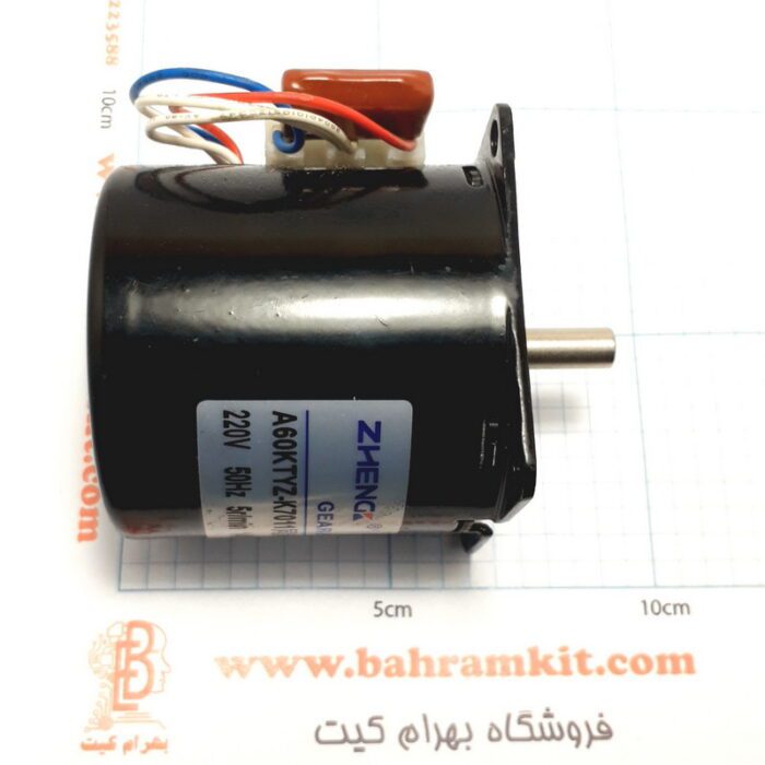 موتور ac 5 دور در دقیقه (1) موتور 220 ac با گیر بکس 2.5 دور در دقیقه 60K - Image 2