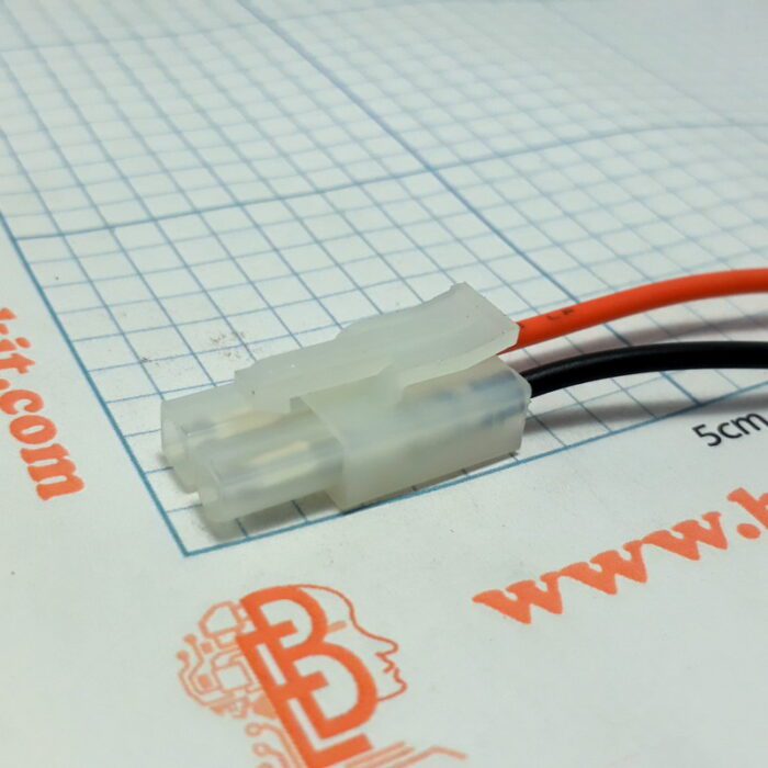 سوکت (فیش) سیم دار سفید پاور  دوتایی نری مدل 1 - Image 1