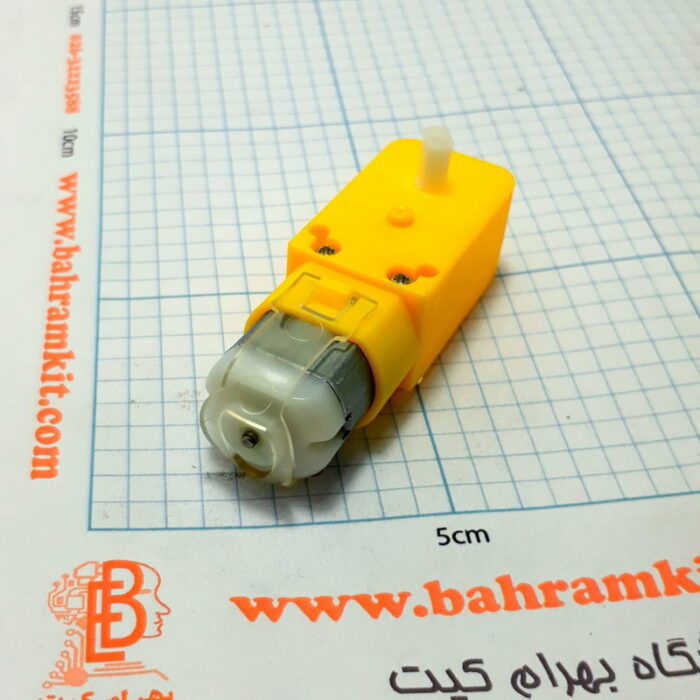 موتور گیربکس زرد تک محور سرعتی 200 دور - Image 1