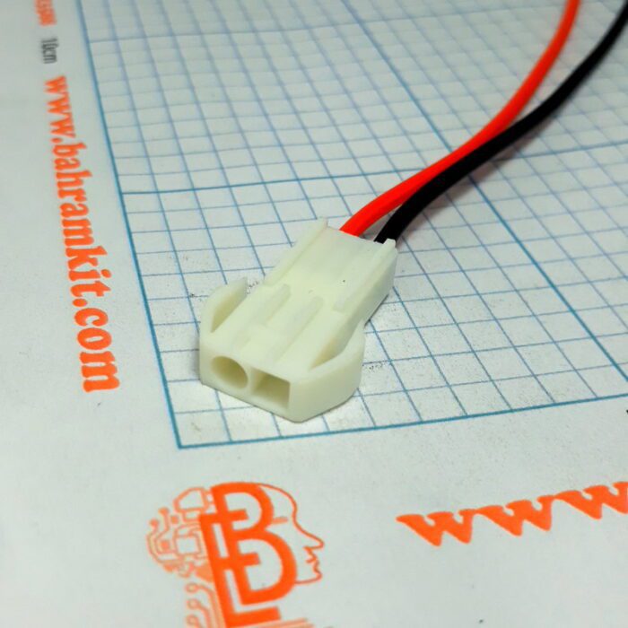 سوکت (فیش) سیم دار پاور سفید  مادگی مدل 2 - Image 1