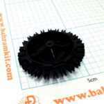 چرخ 5 سانتی نازک مشکی نقره ای شفت 2 - Image 2