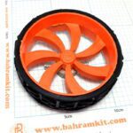 چرخ 10 سانتی قرمز شفت 4 بغل پیچ - Image 3