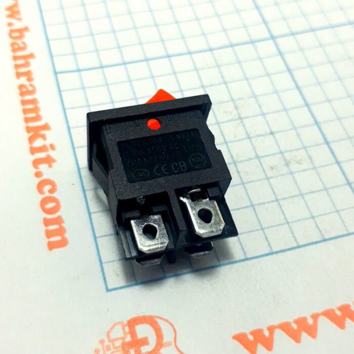 کلید راکر کوچک چراغ دار 4 پایه - Image 2