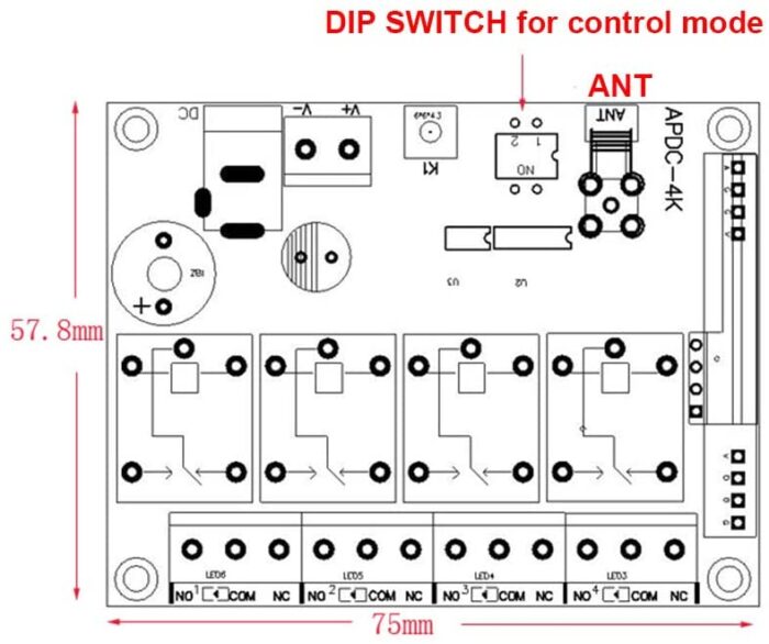 گیرنده 4 کانال لرن سفید 433 - Image 6
