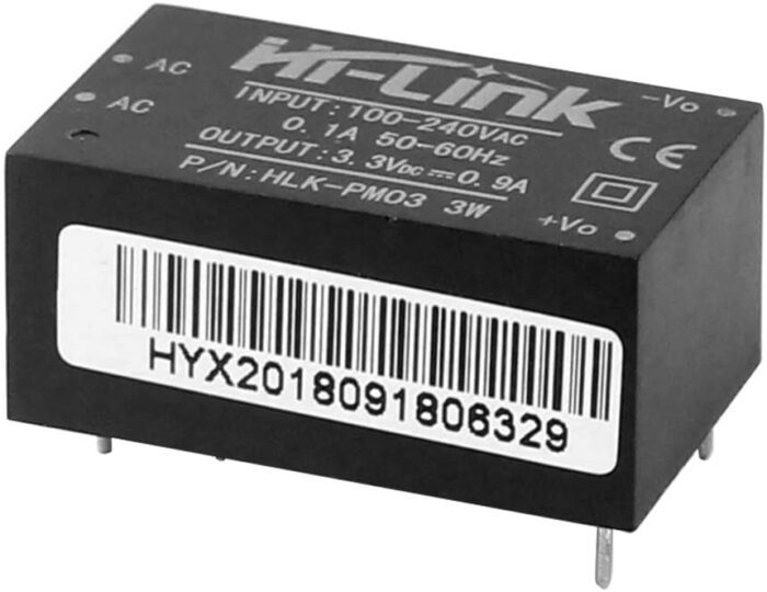 ماژول مبدل ac به dc 3.3v 1200ma hi link - Image 1