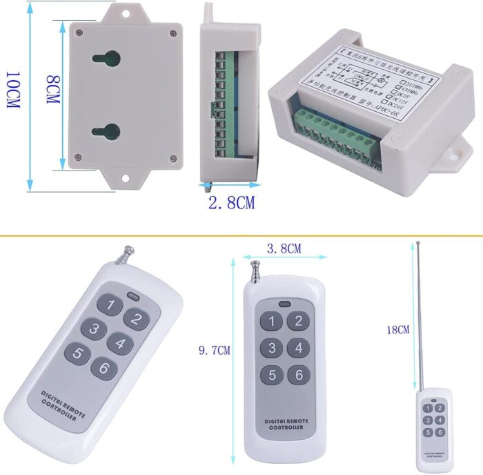 61MXYltKDPS._AC_SL1200_ - Copy ماژول گیرنده 6 کانال لرن سفید 433 - Image 2