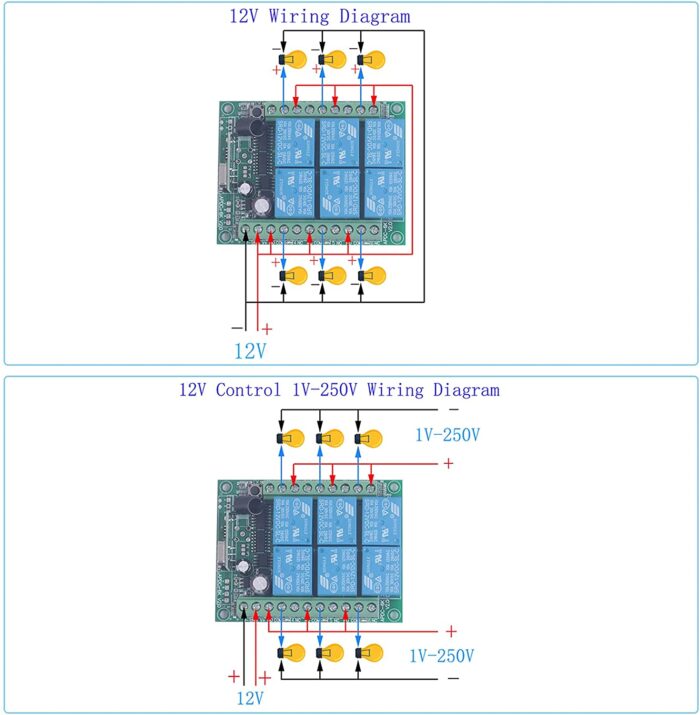 71QFlLiTqWS._AC_SL1500_ ماژول گیرنده 6 کانال لرن سفید 433 - Image 7