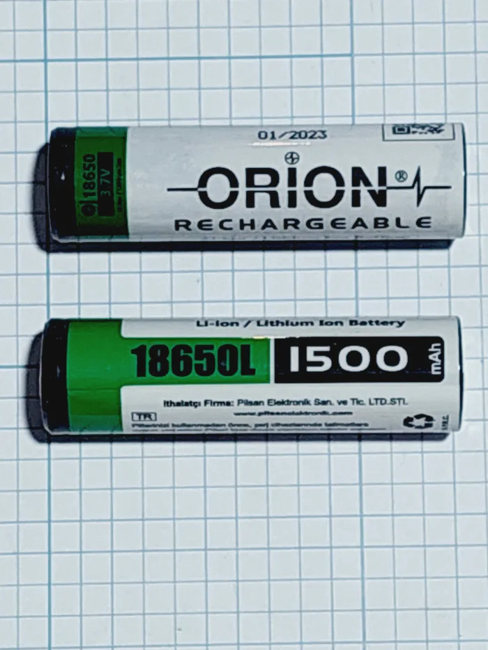 باتری  - 18650 سرتخت ORION 3/7V 1500 MA - Image 1