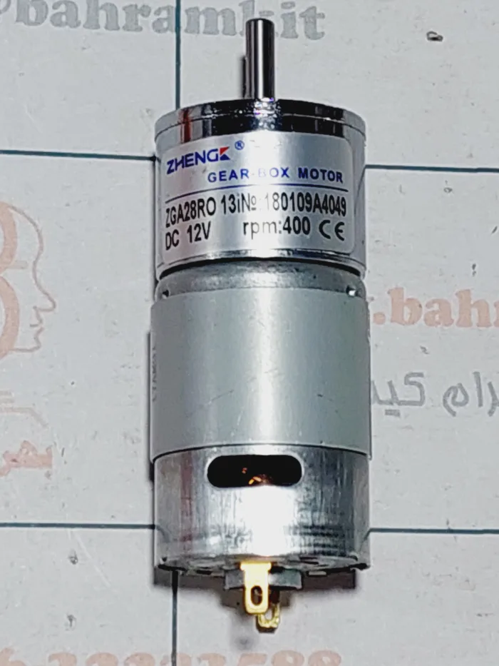 ۲۰۲۴۱۰۲۰_۱۲۴۶۱۱ موتور گیربکس دار 12 ولت ZGA28 _ 400RPM - Image 1