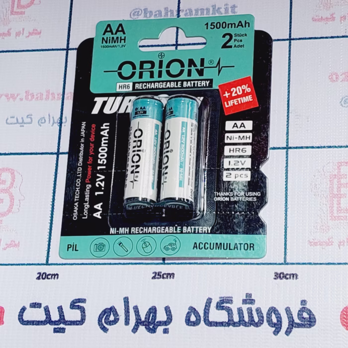۲۰۲۵۰۵۱۹_۱۲۰۲۳۴ باتری قلمی شارژی 1500MA اوریون َAA - Image 1