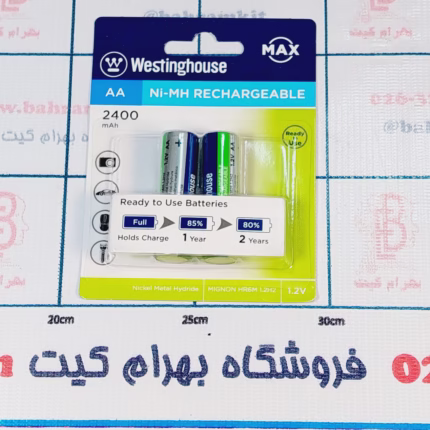 باتری قلمی شارژی westinghouse aa- 2400ma