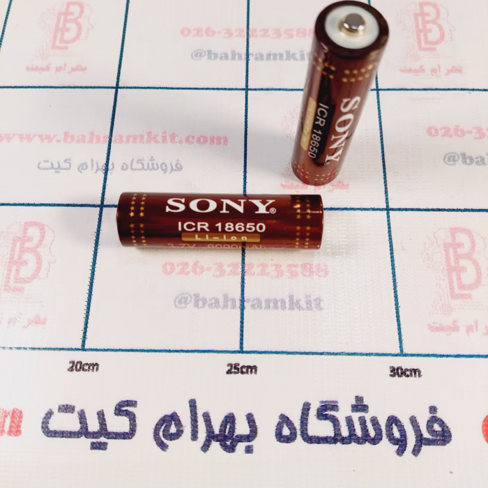 باتری 18650 نوکدار  ولت 3.7  6000 MA  سونی - Image 1