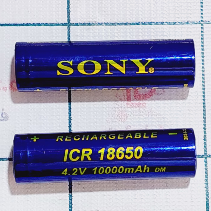 باتری 18650 سر تخت سونی 10000 MA - Image 1
