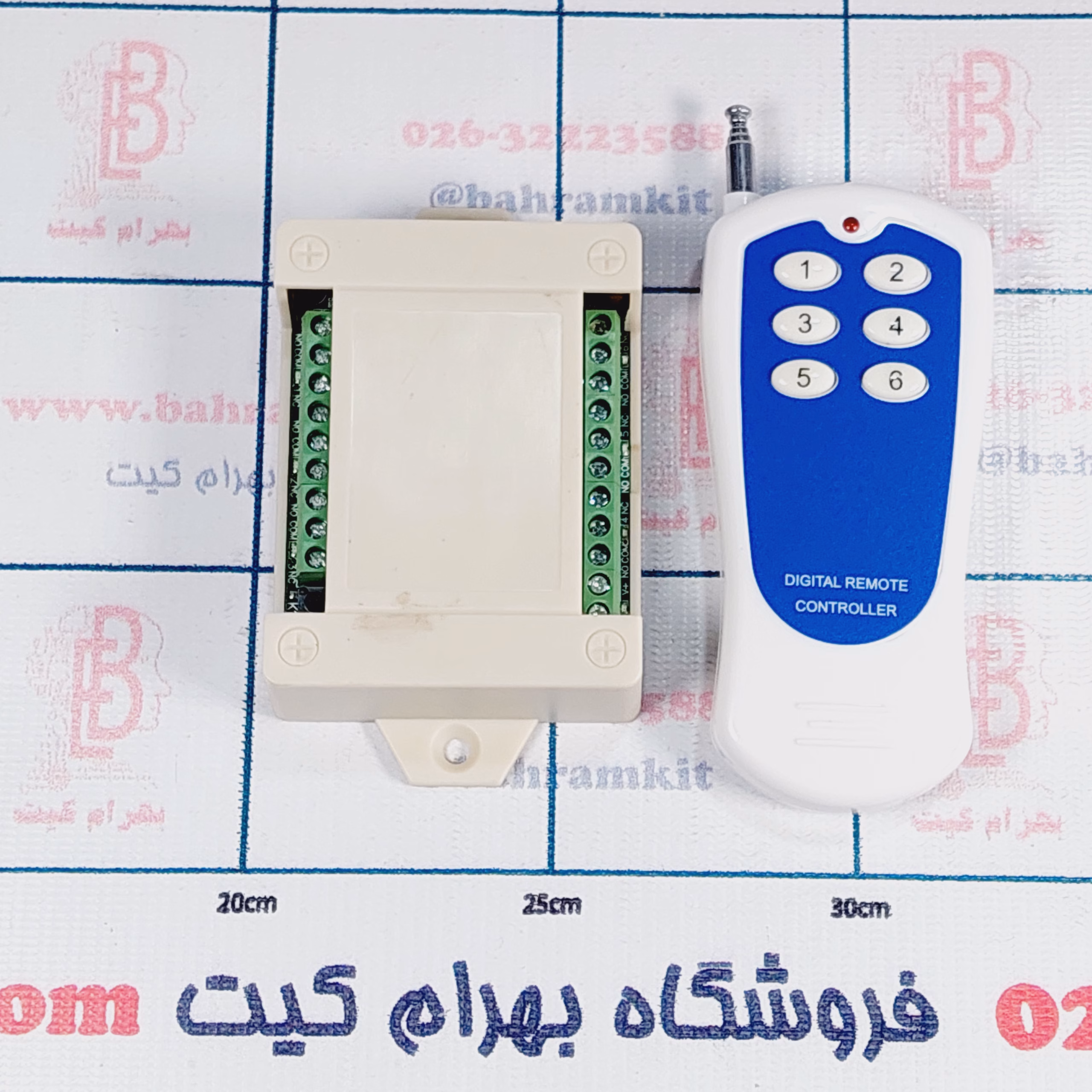 ۲۰۲۶۰۷۲۸_۰۹۲۰۰۷ ریموت کنترل 6 کانال آبی با گیرنده ( ON -OFF) - Image 1